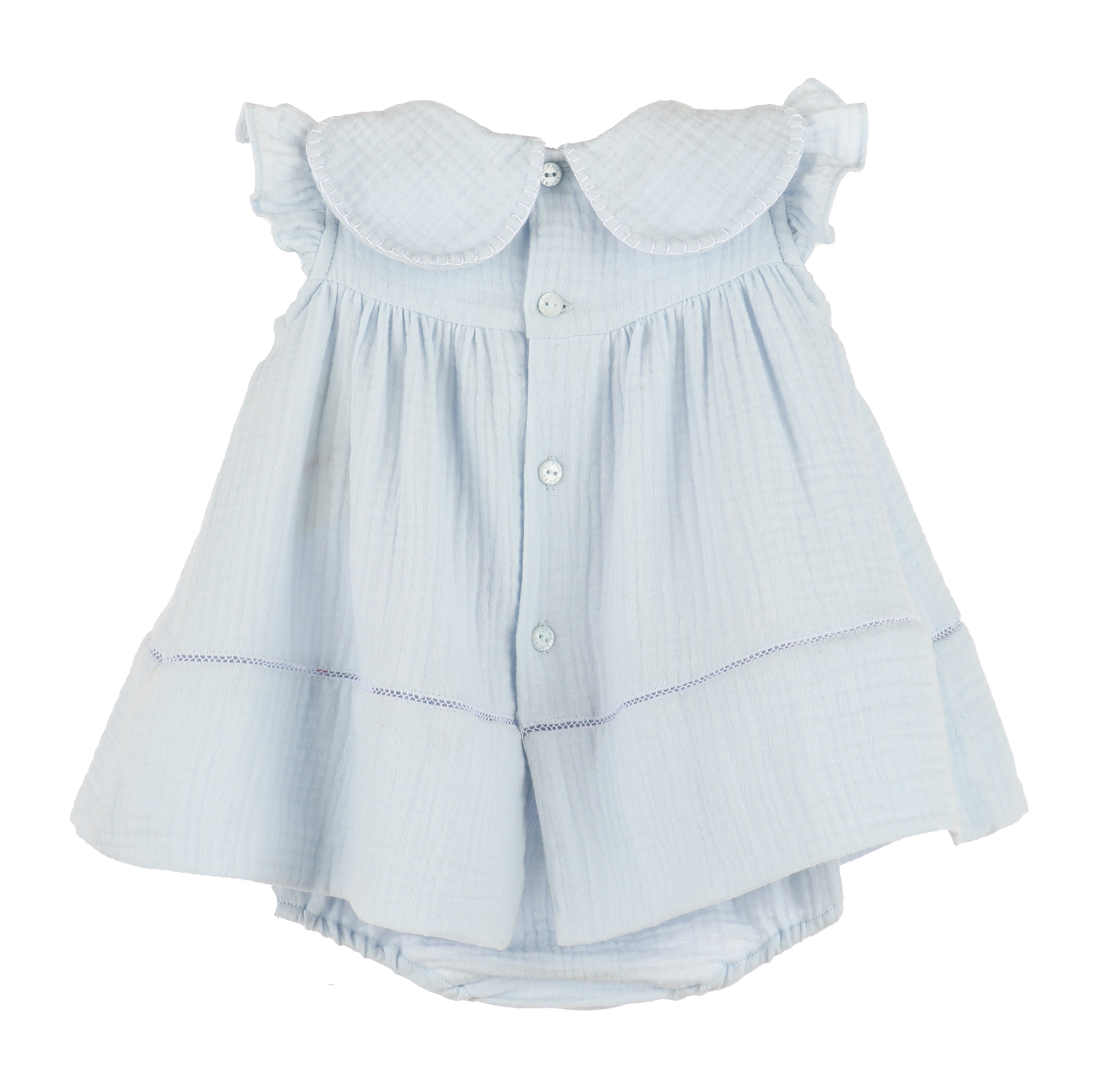 Cuddle Cotton Petal Blue Float Dress